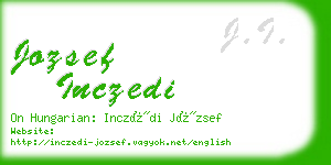 jozsef inczedi business card